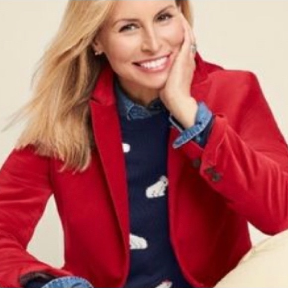 Talbots Classic Velvet Blazer in Rich Ruby Red - Size 2P - Picture 6 of 6